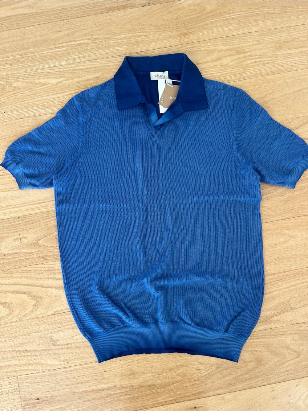 NWT Altea Milano Men’s Cotton Knit Polo, Size L